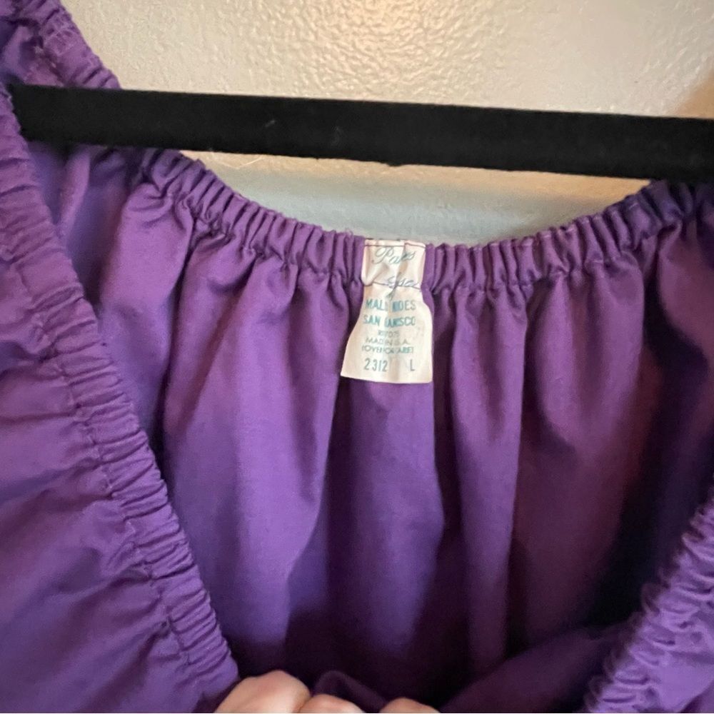 Purple partners please Malco modes Square dancing Peasant top blouse shirt - Picture 3 of 4